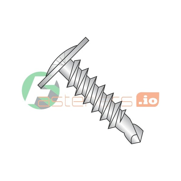 Newport Fasteners Self-Drilling Screw, #10 x 1-1/2 in, Plain 410 Stainless Steel Truss Head Phillips Drive, 1500 PK 352702 - main